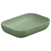 Раковина керамическая GSG Ceramic Design Easy EALAVRE60031 60х40 накладная цвет зеленый без отверстий под смеситель
