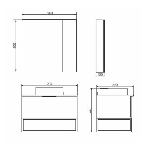 Зеркало-шкаф Comforty Порто 00-00009232CF 90х80 подвесной цвет коричневый - фото 2