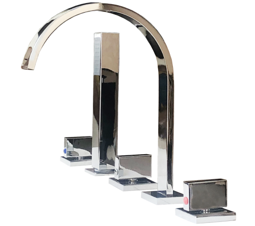 Смеситель Royal Bath TRIUMPH RB501 на борт ванны серебро - фото 2