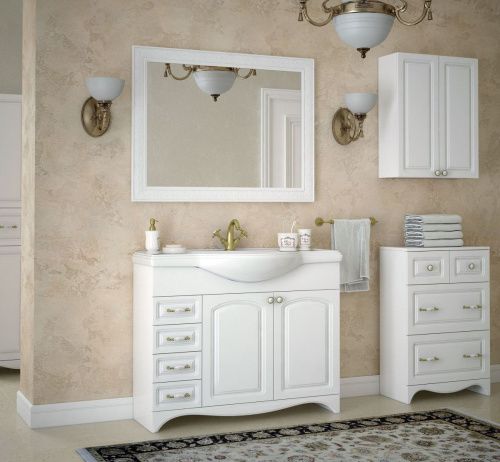 Тумба под раковину Corozo Классика SD-00000315 100х30 напольная цвет белый - фото 3