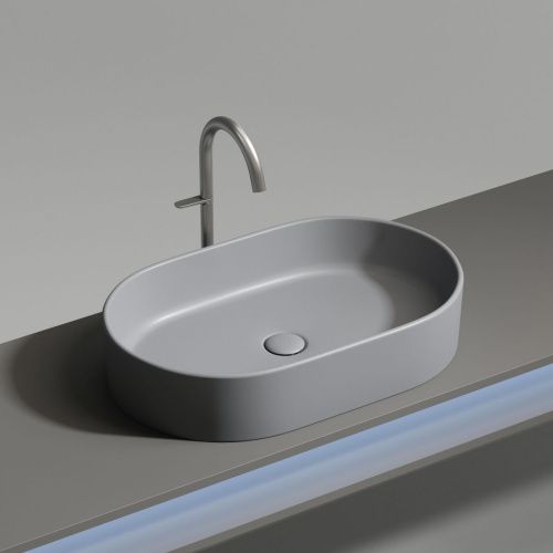 Раковина из сантехнического фарфора Ceramica Nova ELEMENT CN6048MH 60х40 накладная цвет черный без отверстий под смеситель - фото 2