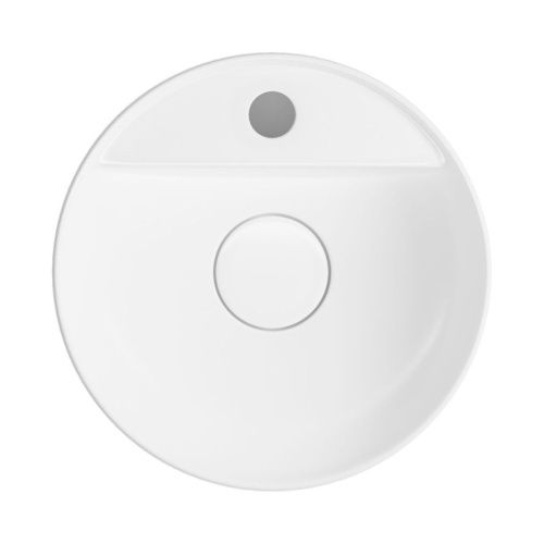 Раковина из сантехнического фарфора Wellsee Chalice Perfection 150605000 40х40 накладная цвет белый 1 отверстие под смеситель - фото 3