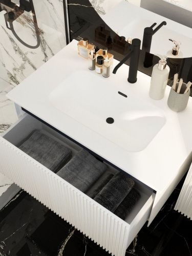 Тумба под раковину La Fenice Terra FNC-01-TER-B-80 80х50 подвесная цвет белый - фото 5