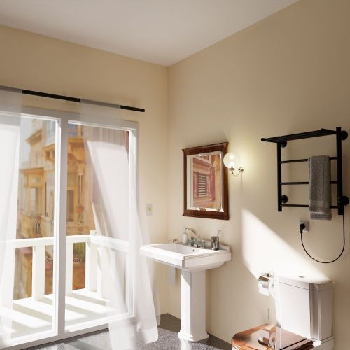 Полотенцесушитель электрический Маргроид Вид 4 04-6050-1051-9005R 55х60 черный - фото 4