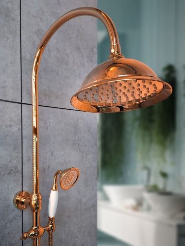 Душевая стойка AltroBagno Beatrice AltroBagnoBeatrice030403ROr настенная цвет розовое золото - фото 4