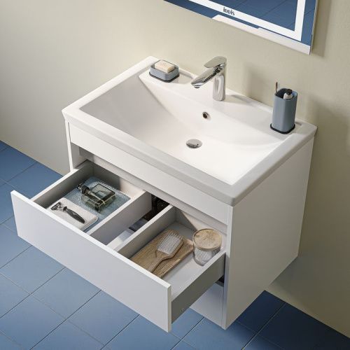 Тумба с раковиной Iddis Zodiac X ZDX70W0i95K 70х50 подвесная цвет белый - фото 4