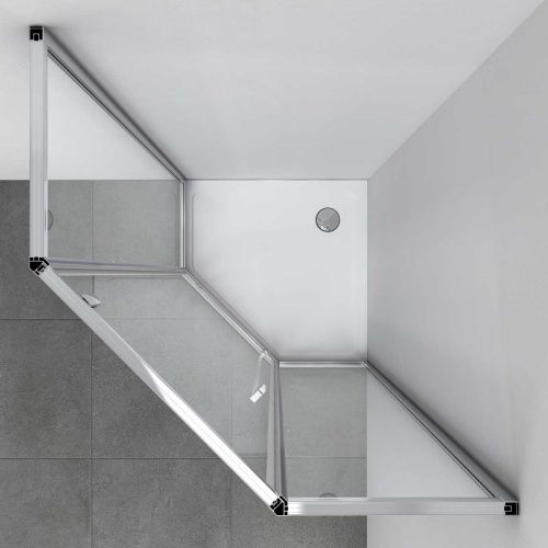 Душевой уголок Vincea Penta VSP-3P100CLB 100х100 стекло прозрачное профиль черный без поддона - фото 2