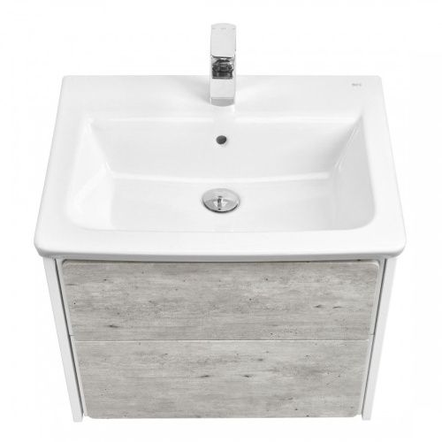 Тумба под раковину Roca Ronda ZRU9303002 60х40 подвесная цвет серый/белый - фото 2