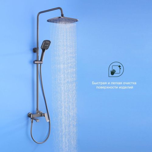 Душевая стойка Splenka S31.24.09 настенная цвет серый - фото 5