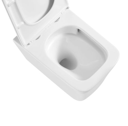 Унитаз подвесной Grossman Торнадо GR-4441SQ белый с сиденьем микролифт безободковый смыв торнадо - фото 4