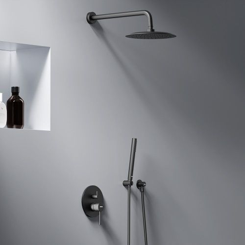 Душевая система Damixa Scandinavian Pure 936520300 встраиваемая в стену цвет черный - фото 3