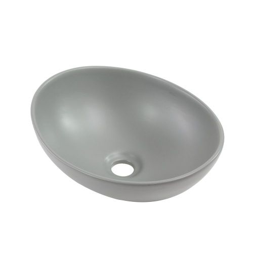 Раковина из сантехнического фарфора Melana 7138MG-805 40х30 накладная цвет серый без отверстий под смеситель - фото 5