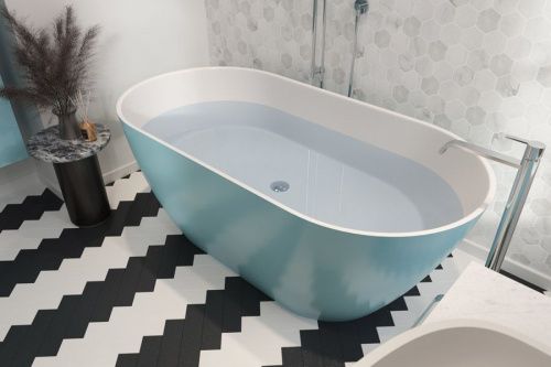 Ванна из искусственного камня Holbi VENUS NEW 1.01.002.11.2 160х80 отдельностоящая овальная - фото 2