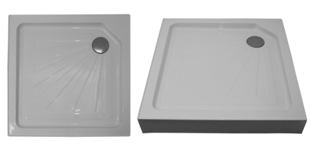 Душевой поддон из ABS-пластика Cerutti SPA Q91 90х90 белый с ножками