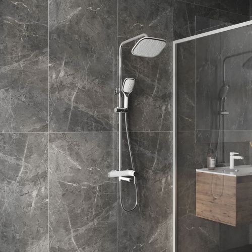 Душевая стойка Grossman Alba 500.K35.06.100/000 настенная цвет белый - фото 3