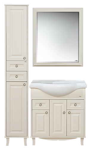 Шкаф-пенал Misty Шармель Л-Шрм05035-5812ЯЛ 40х200 напольный цвет бежевый - фото 5