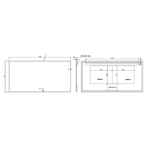 Зеркало с подсветкой и антизапотевателем Boheme 543-140-CR 140х70 подвесное - фото 3