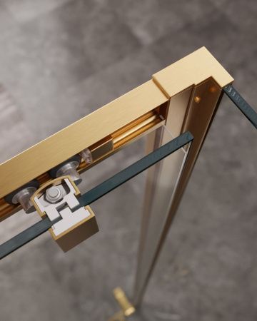 Душевой уголок Cezares MOLVENO MOLVENO-AH-11-120/90-C-BORO-IV 120х90 стекло прозрачное профиль золото без поддона