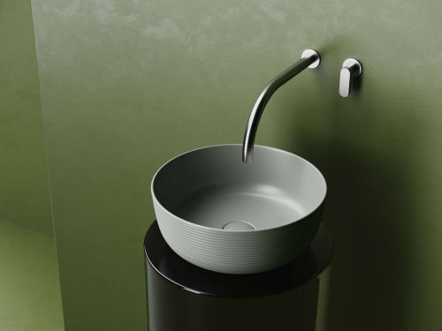 Раковина из сантехнического фарфора Ceramica Nova ELEMENT CN6073MH 40х40 накладная цвет черный без отверстий под смеситель - фото 3