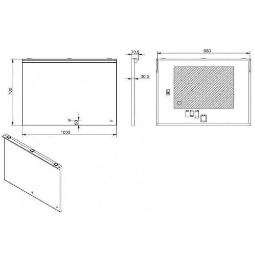 Зеркало с подсветкой Esbano ESMI2597KD 100х70 - фото 2