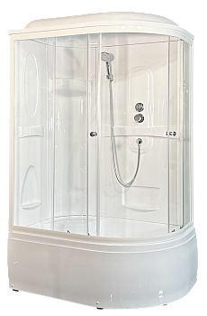 Душевая кабина Royal Bath BK RB8120BK1-T-L 120х80 асимметричная с крышей ориентация левая
