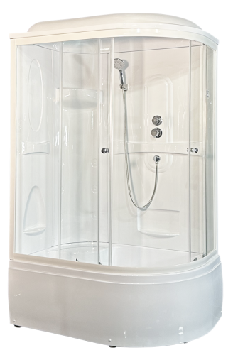 Душевая кабина Royal Bath BK RB8120BK1-T-L 120х80 асимметричная с крышей ориентация левая