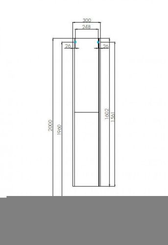 Шкаф-пенал Aquaton Йорк 1A171203YOAV0 30х160 подвесной цвет белый/бежевый - фото 4