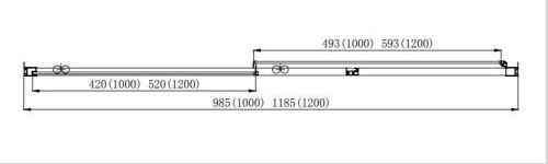 Душевая дверь Aquatek АРИЯ AQ ARI RA 12020CH 120х200 стекло прозрачное профиль хром - фото 5