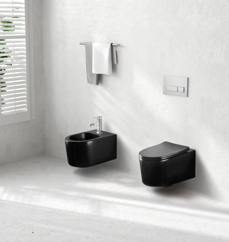 Биде подвесное Aquatek МИЯ AQ1004-MB цвет черный - фото 4