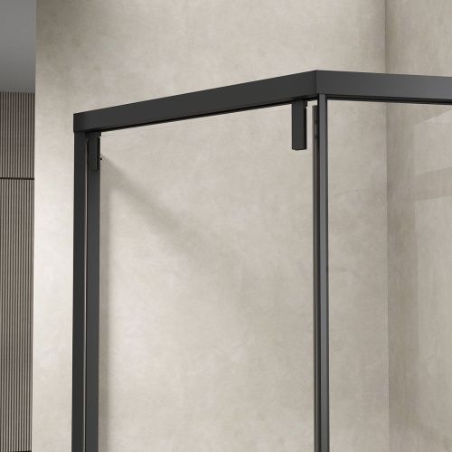 Душевой уголок Vincea Show VSP1-4SH100CLB 100х100 стекло прозрачное профиль черный без поддона - фото 3