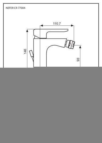 Смеситель Emmevi Nefer 77004/NEO на биде черный - фото 2