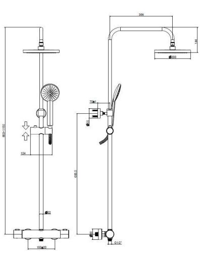 Душевая стойка Paffoni Birillo Cold ZCOL643CR настенная цвет хром с термостатом - фото 2