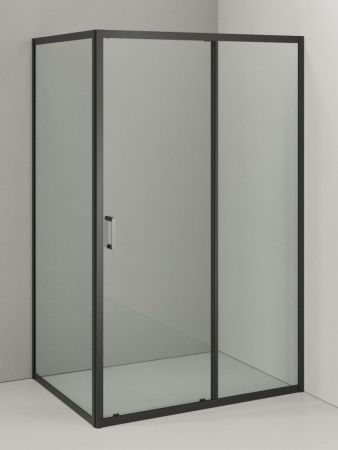 Душевой уголок Orange E23-12090TB 120х89 стекло прозрачное профиль черный без поддона