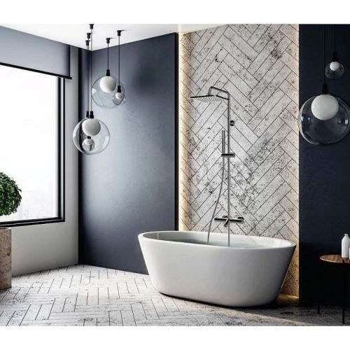 Душевая стойка Bossini Cosmo L10403.030_УЦ настенная цвет хром с термостатом - фото 5