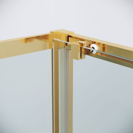 Душевой уголок Grossman Cosmo 120.K33.02.1010.32.00 100х100 стекло прозрачное профиль золото без поддона