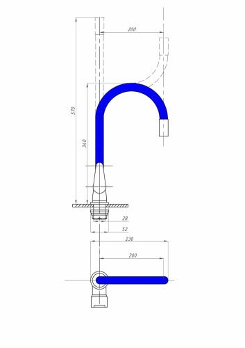 Смеситель для кухни FAUZT FZs-822-B101 на мойку хром - фото 3