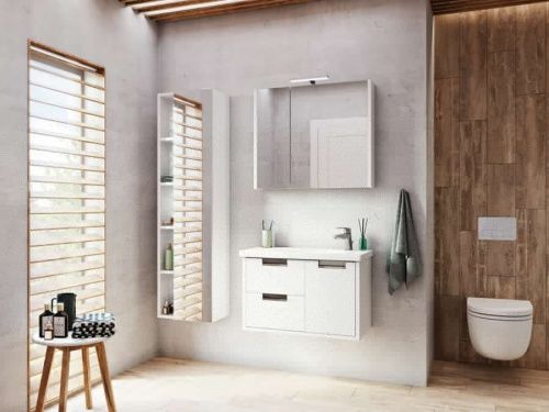 Зеркало-шкаф Roca Etna 7857304806 80х70 подвесной цвет белый - фото 3