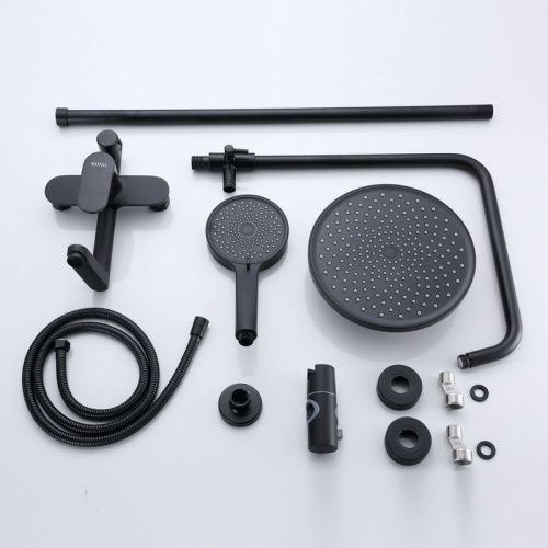 Душевая стойка Bond Circle B01-9188 настенная цвет черный - фото 2