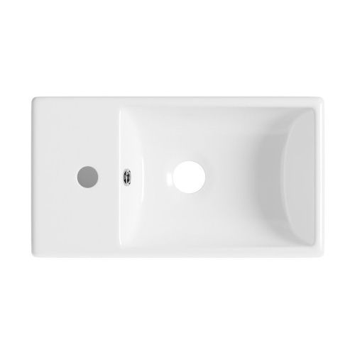 Раковина из сантехнического фарфора Wellsee WC Area 151802000 40х20 накладная цвет белый 1 отверстие под смеситель - фото 3