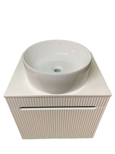 Тумба с раковиной Sintesi STL.W7025_SIN-LVB-APP-416 60х60 подвесная цвет белый - фото 3