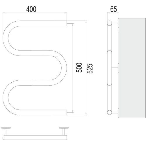 Полотенцесушитель электрический Terminus 4620768883903 40х55 хром - фото 3