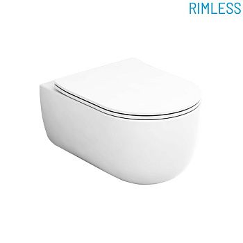 Чаша унитаза подвесная Olympia Milady MIL120223 цвет черный без сиденья безободковая