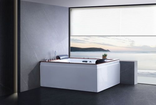 Ванна акриловая гидромассажная Gemy G9052 II B L 186х151 пристенная прямоугольная с каркасом - фото 3