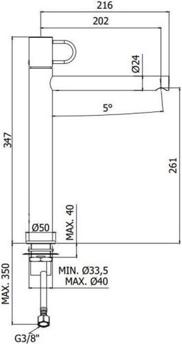 Смеситель для раковины Paffoni Joker JK081NO на столешницу черный - фото 2