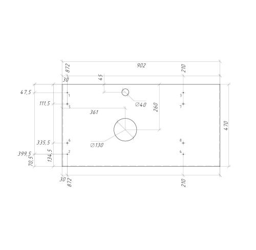 Столешница Grossman Лофт 509002 90х50 накладная цвет черный - фото 4