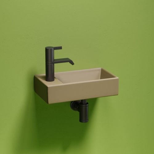 Раковина из сантехнического фарфора Ceramica Nova ELEMENT CN6051RMC 40х20 подвесная цвет коричневый 1 отверстие под смеситель - фото 2