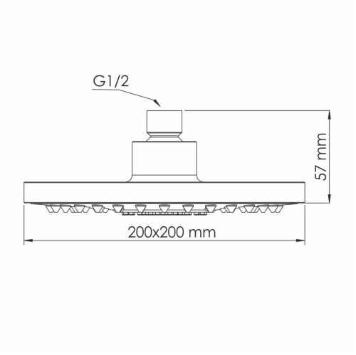 Верхний душ Wasserkraft A028 хром - фото 3
