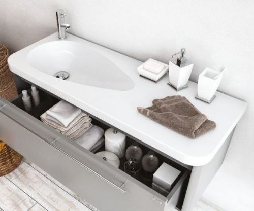 Раковина из сантехнического фарфора Creavit Trump TP120-00CB00E-0000 120х50 накладная цвет белый