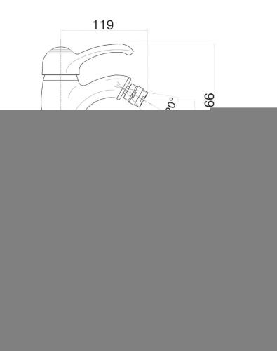 Смеситель Fiore JAFAR 47CO5321 на биде хром/золото - фото 3