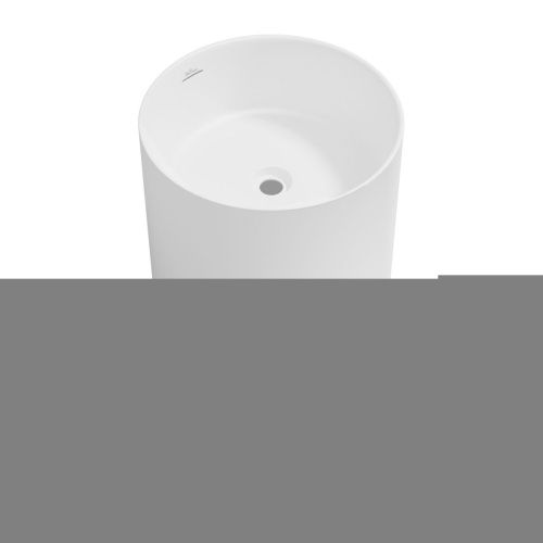 Раковина акриловая Wellsee Chalice Perfection 230612000 45х45 напольная цвет белый матовый без отверстий под смеситель - фото 2